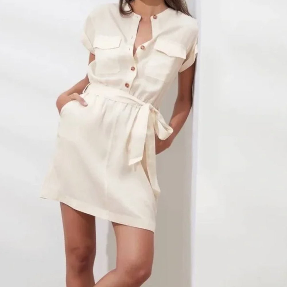 Banana Republic Mini Utility Shirt Dress